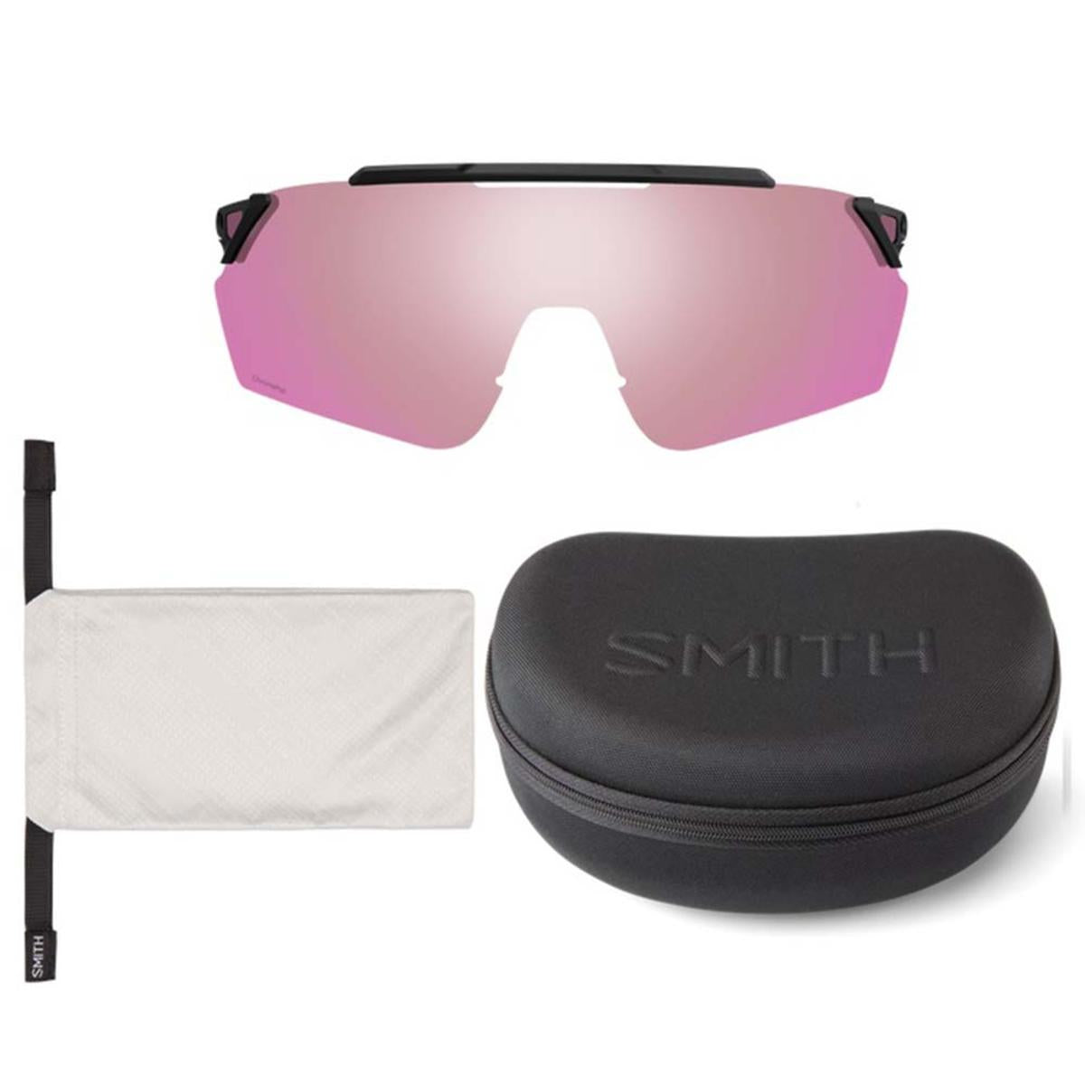  Smith Optics Ruckus Sunglasses ChromaPop Violet Mirror - Matte White Frame