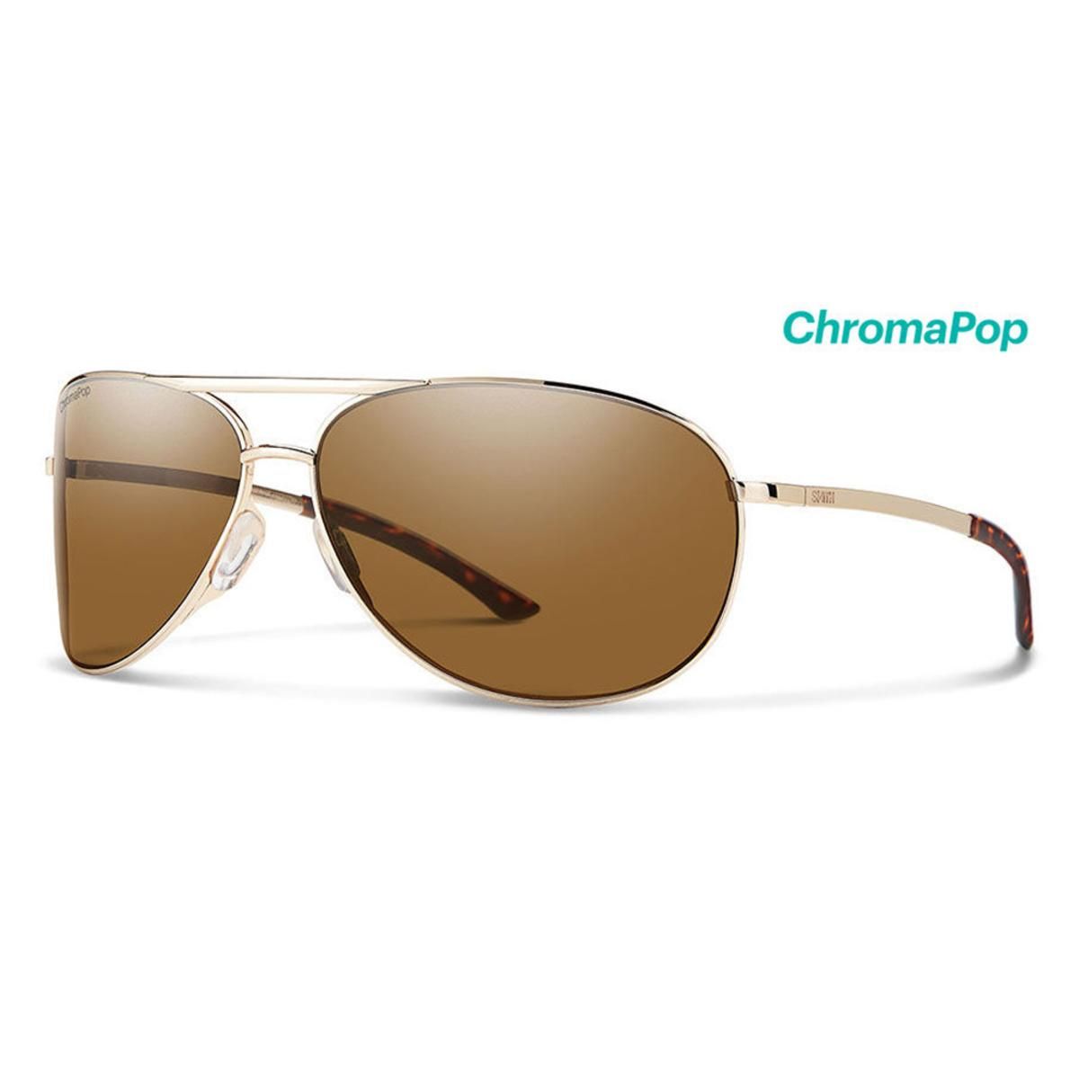  Smith Optics Serpico 2 Sunglasses Chromapop Polarized Brown - Gold Frame