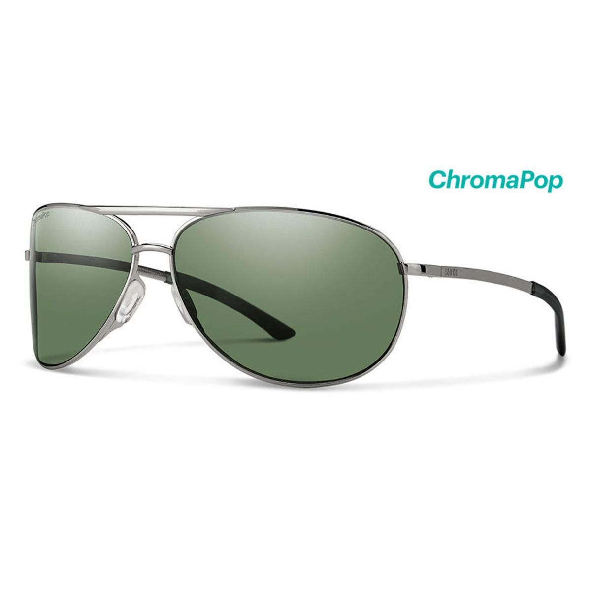  Smith Optics Serpico 2 Sunglasses Chromapop Polarized Gray Green - Gunmetal Frame