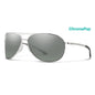 Smith Optics Serpico 2 Sunglasses Chromapop Polarized Platinum - Silver Frame
