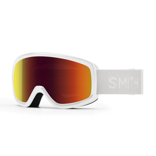  Smith Optics Snowday Youth Goggles Red Sol-X Mirror - White Frame