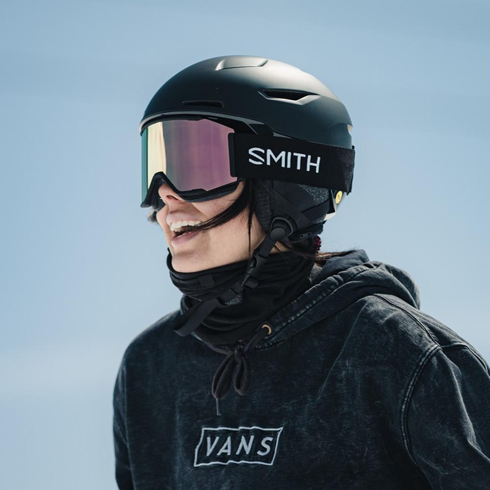  Smith Optics Squad MAG Goggles ChromaPop Everyday Rose Gold Mirror - Black Frame
