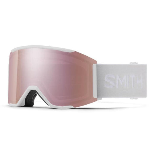  Smith Optics Squad MAG Goggles ChromaPop Everyday Rose Gold Mirror - White Vapor Frame