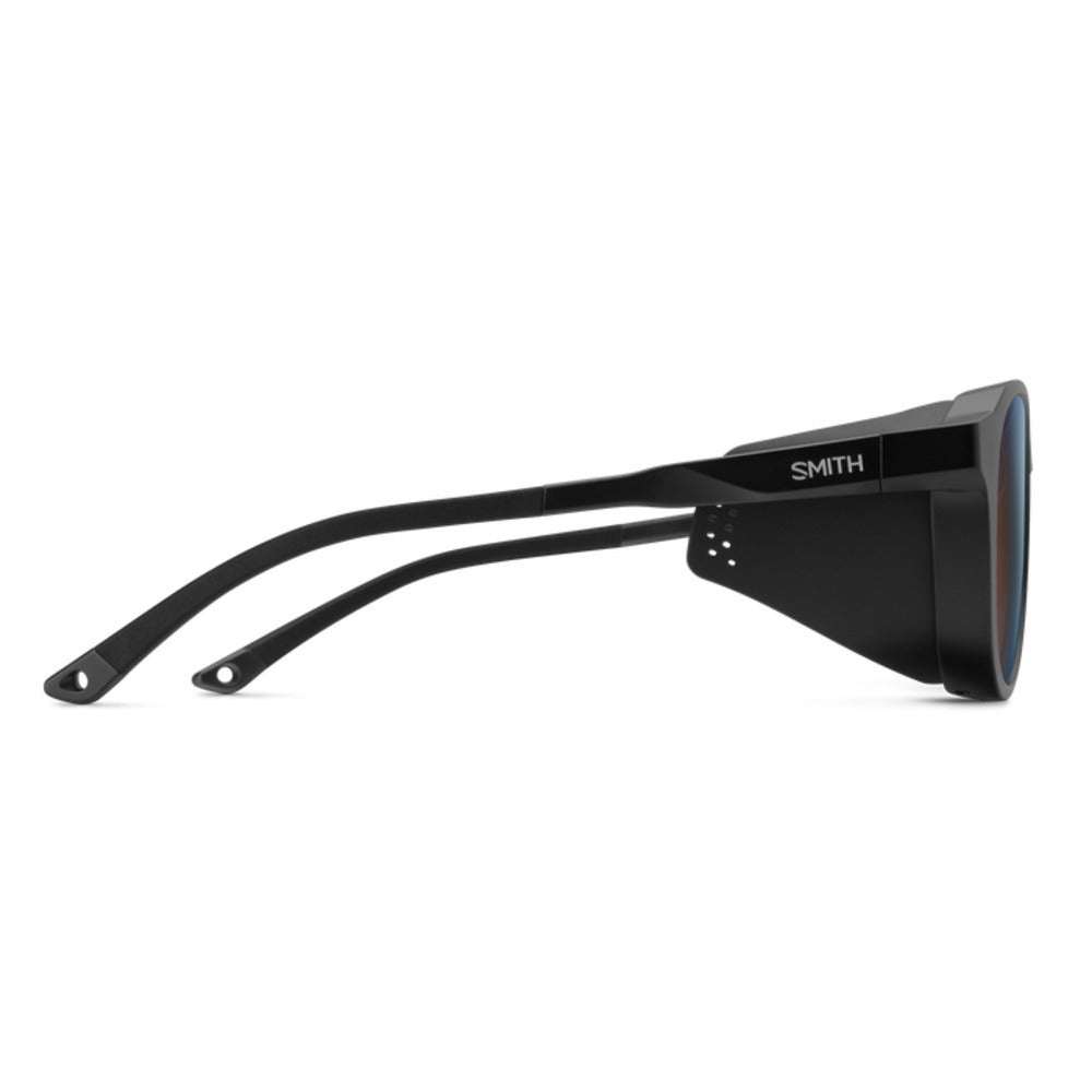  Smith Optics Venture Sunglasses ChromaPop Glacier Photochromic Copper Blue Mirror - Matte Black Frame