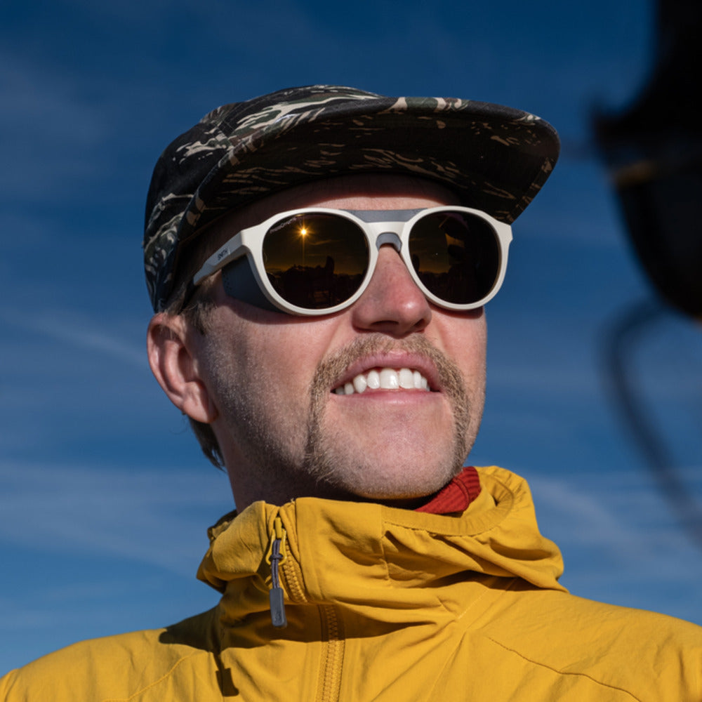  Smith Optics Venture Sunglasses ChromaPop Glacier Photochromic Copper Gold Mirror - Matte Bone Frame