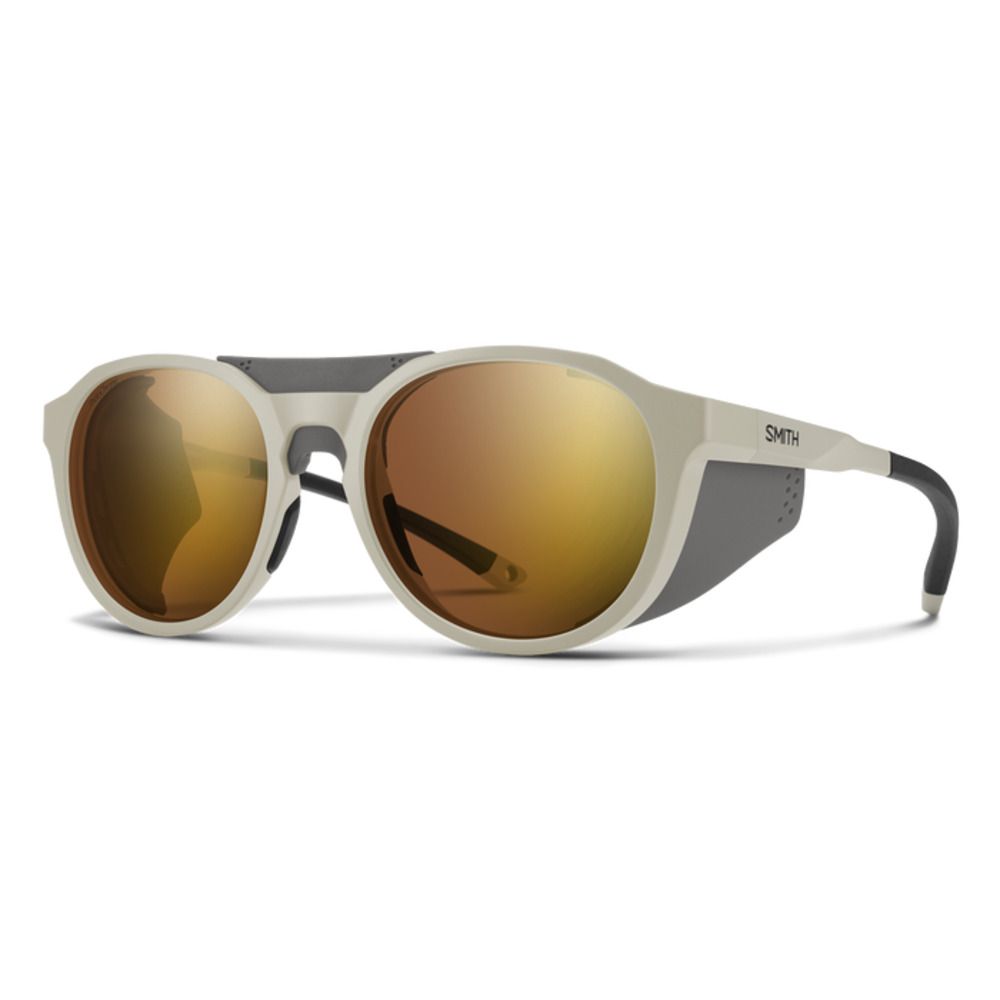 Smith Optics Venture Sunglasses ChromaPop Glacier Photochromic Copper Gold Mirror - Matte Bone Frame