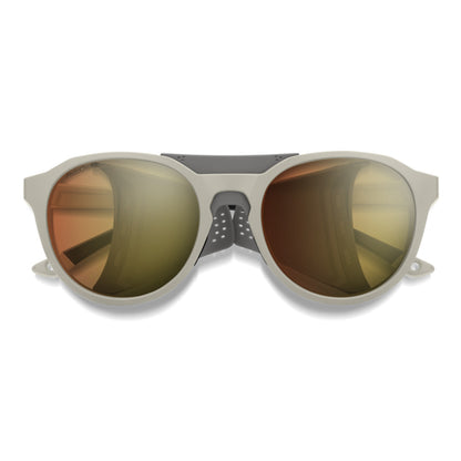  Smith Optics Venture Sunglasses ChromaPop Glacier Photochromic Copper Gold Mirror - Matte Bone Frame