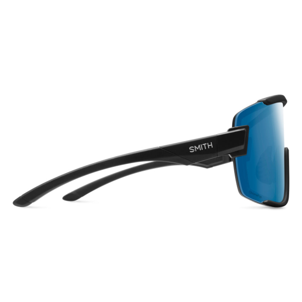  Smith Optics Wildcat Sunglasses ChromaPop Polarized Blue Mirror - Matte Black Frame