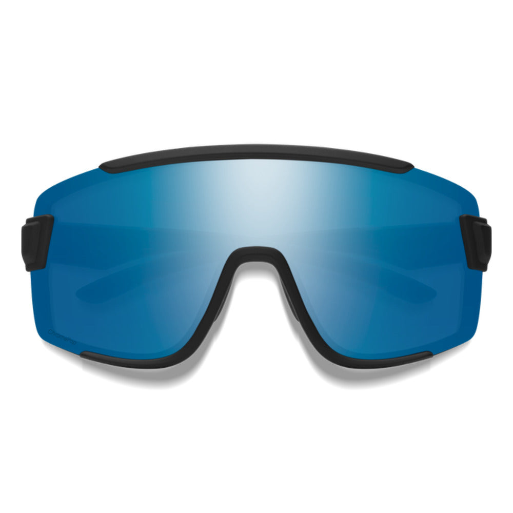  Smith Optics Wildcat Sunglasses ChromaPop Polarized Blue Mirror - Matte Black Frame