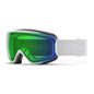  Smith Optics Womens Moment Goggles ChromaPop Everyday Green Mirror - White Vapor Frame