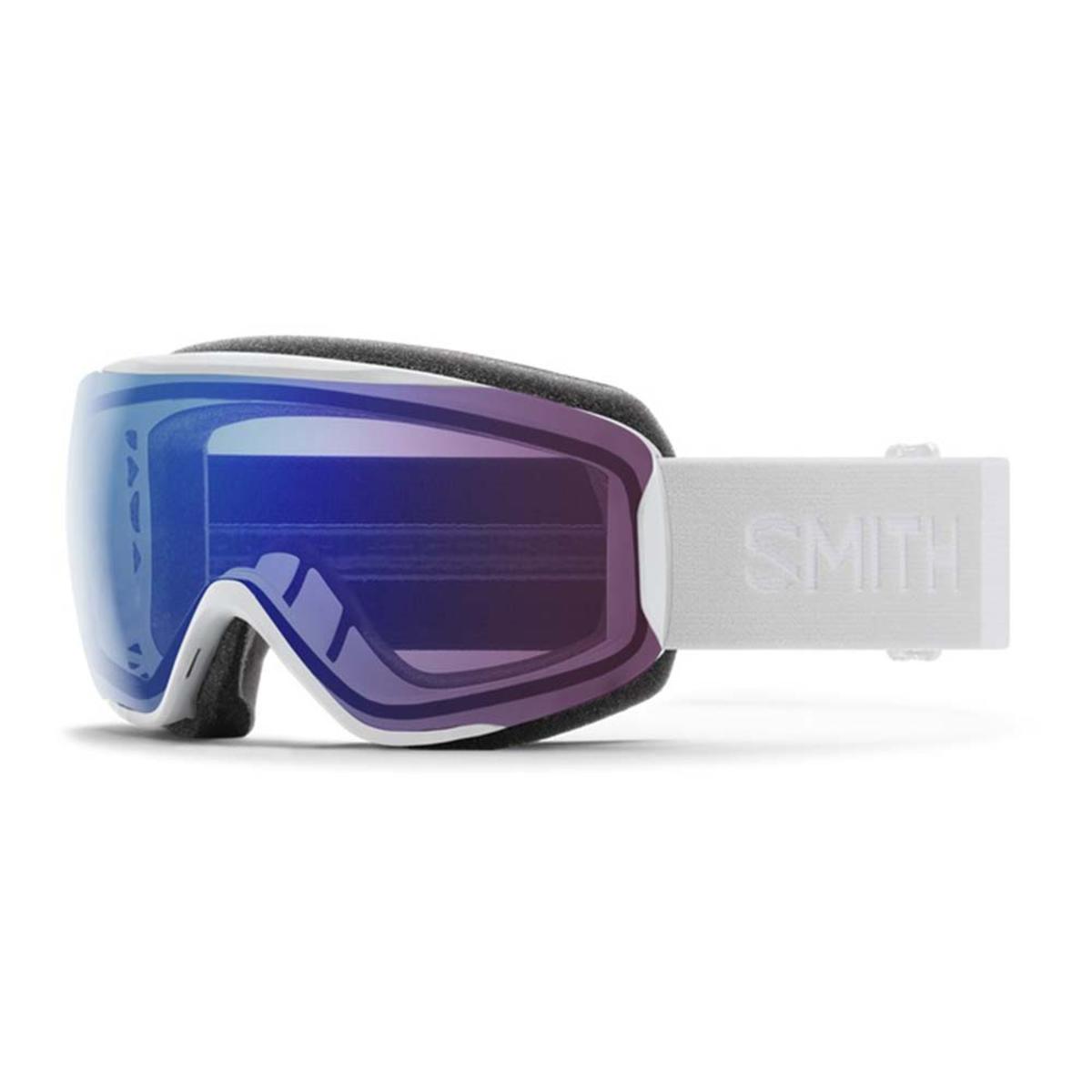  Smith Optics Womens Moment Goggles ChromaPop Photochromic Rose Flash Mirror - White Vapor Frame