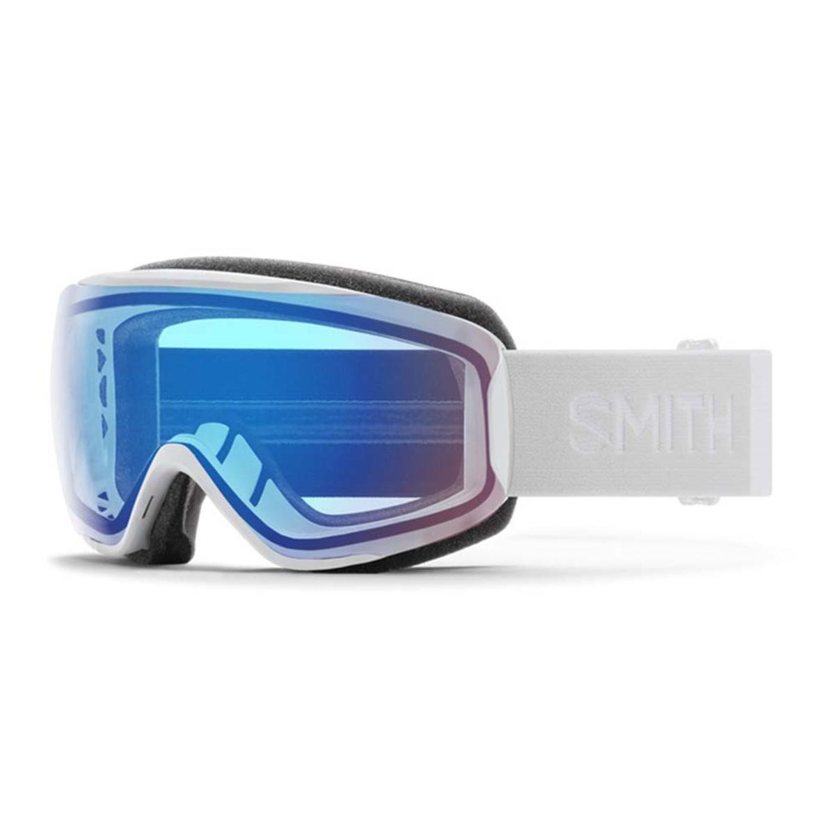  Smith Optics Womens Moment Goggles ChromaPop Storm Rose Flash Mirror - White Vapor Frame