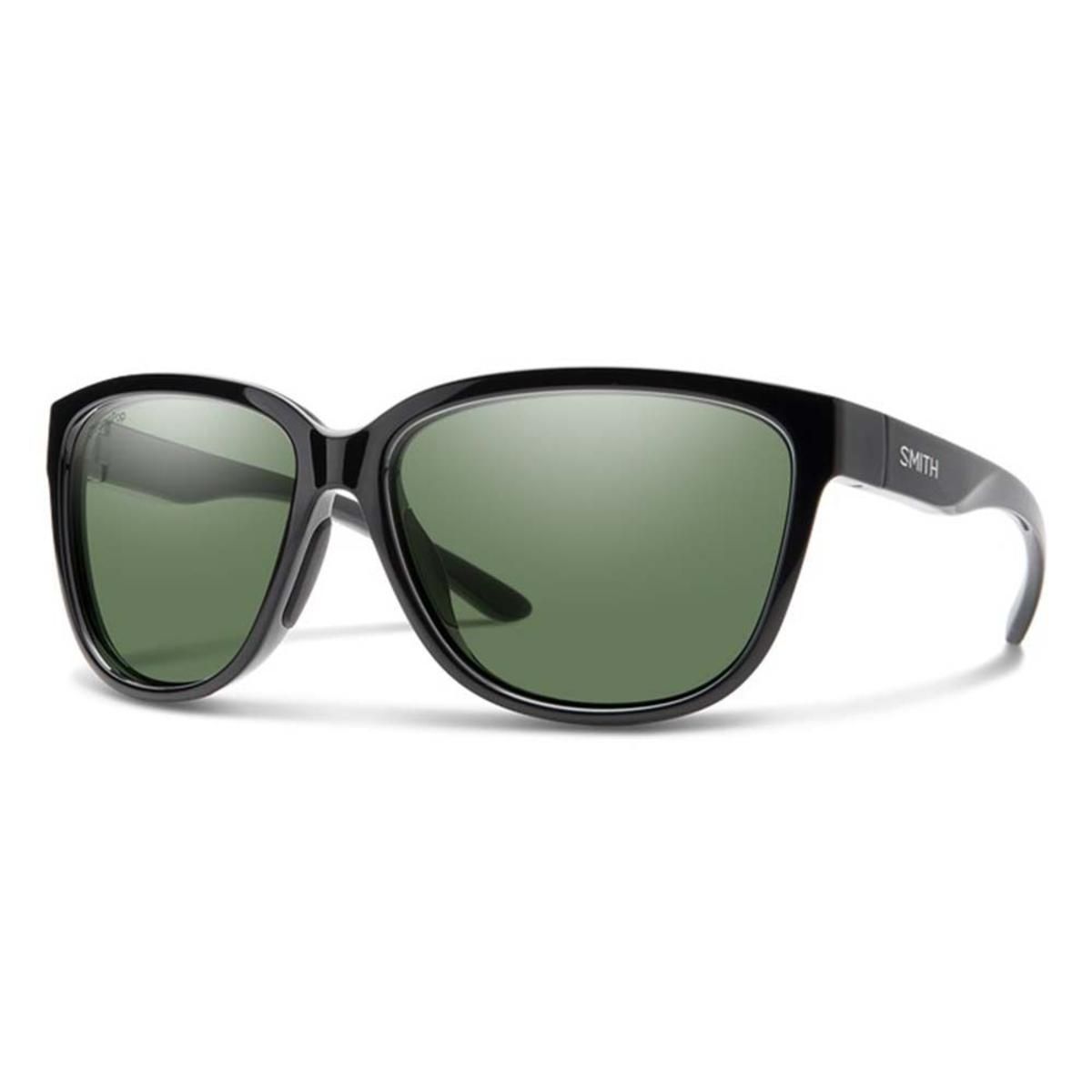  Smith Optics Womens Monterey Sunglasses ChromaPop Polarized Gray Green - Black Frame