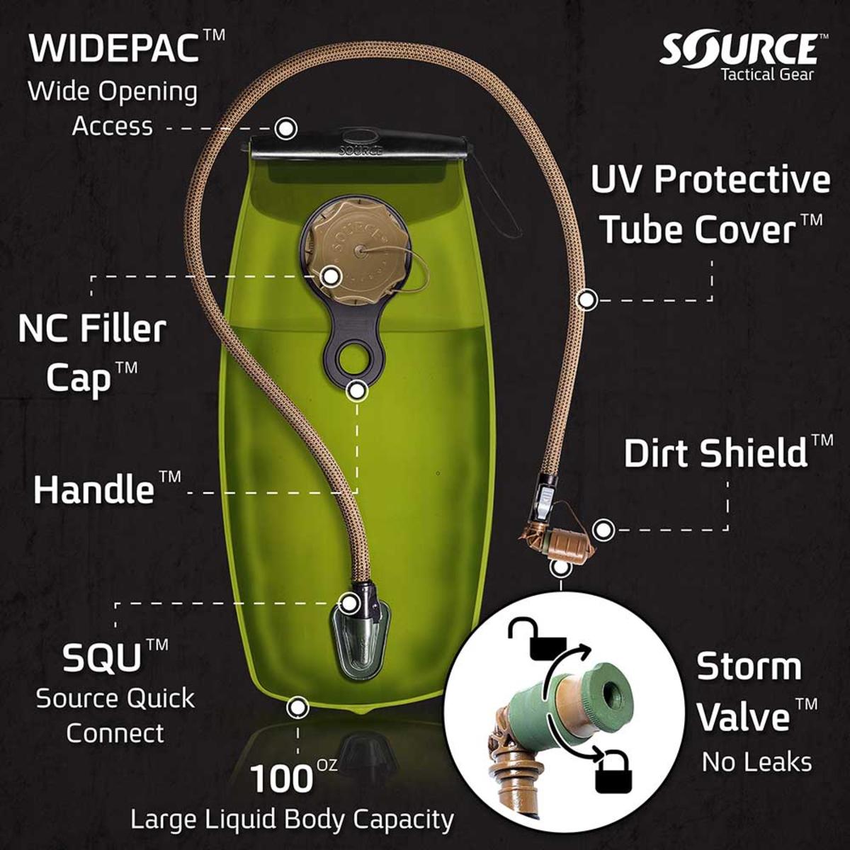  Source Tactical 2L Hydration Pack - Black