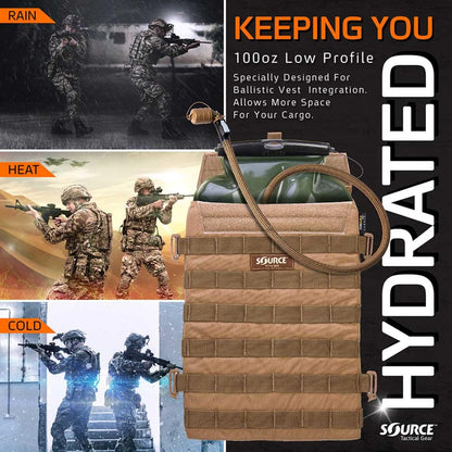  Source Tactical Razor Low Profile 3L Hydration Pouch - Coyote