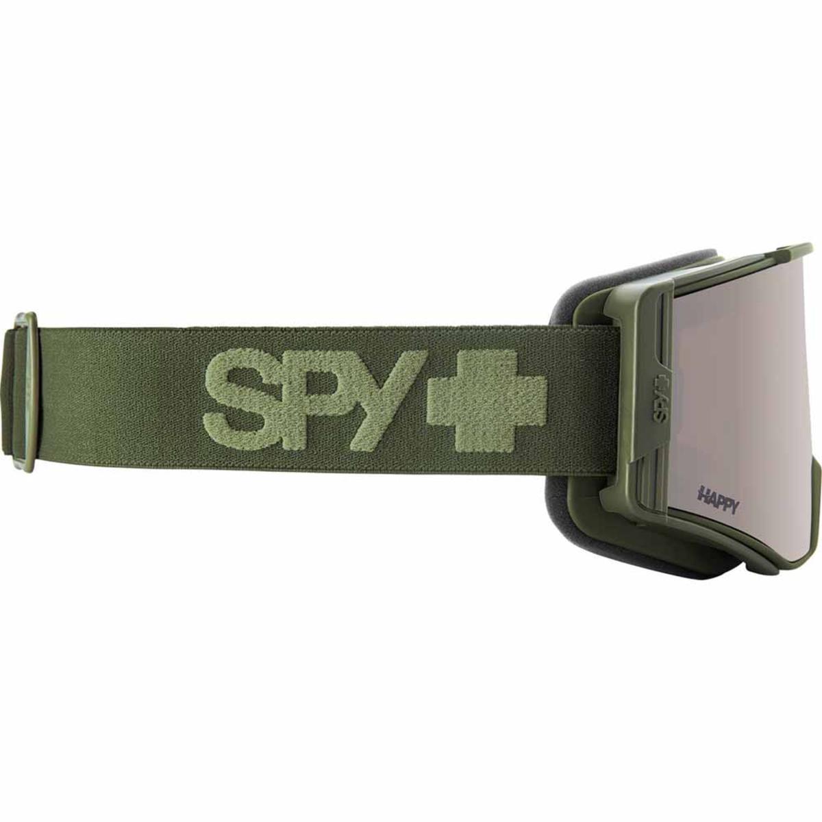 Spy Optic Ace Monochrome Goggle Matte Olive Green - Happy Bronze With Silver Spectra Mirror
