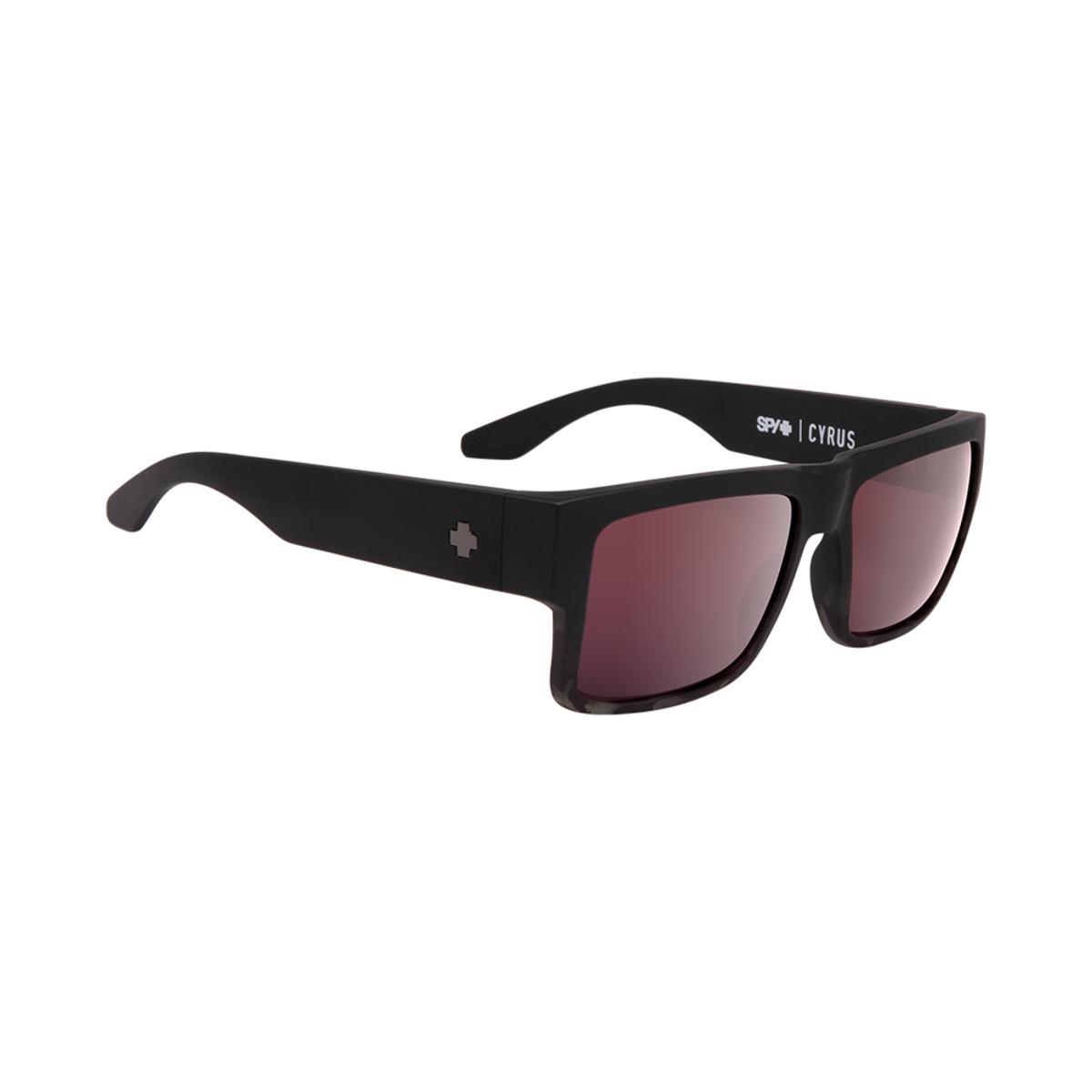  Spy Optic Cyrus Matte Black Smoke Tort Fade - Happy Rose With Silver Spectra Mirror