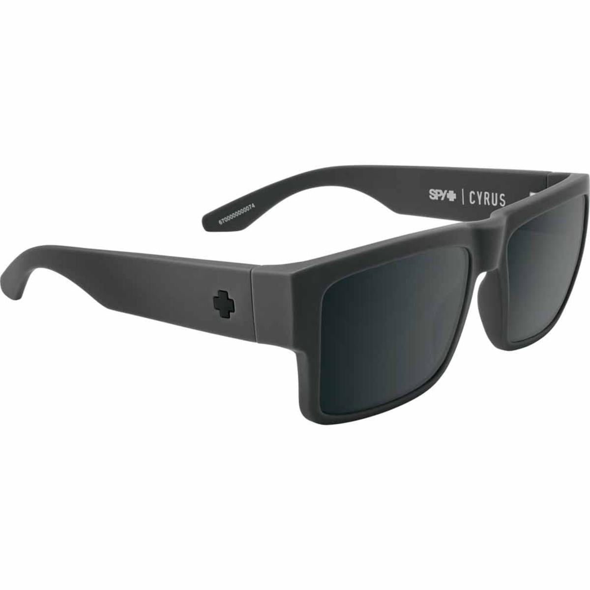  Spy Optic Cyrus Soft Matte Dark Gray - Happy Gray Green Polar With Black Spectra Mirror