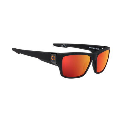  Spy Optic Dirty Mo 2 SPY + Dale Jr Matte Black - HD Plus Gray Green With Orange Spectra Mirror