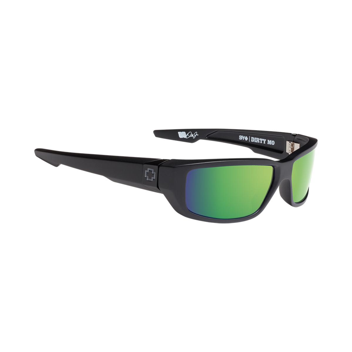  Spy Optic Dirty Mo Matte Black - HD Plus Bronze Polar With Green Spectra Mirror