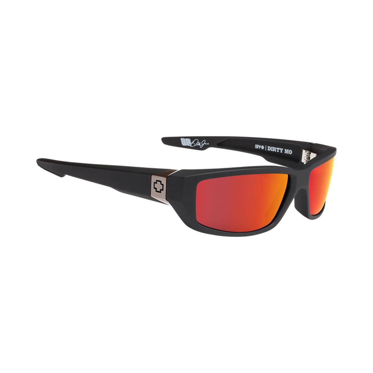  Spy Optic Dirty Mo Soft Matte Black - HD Plus Rose With Red Spectra Mirror