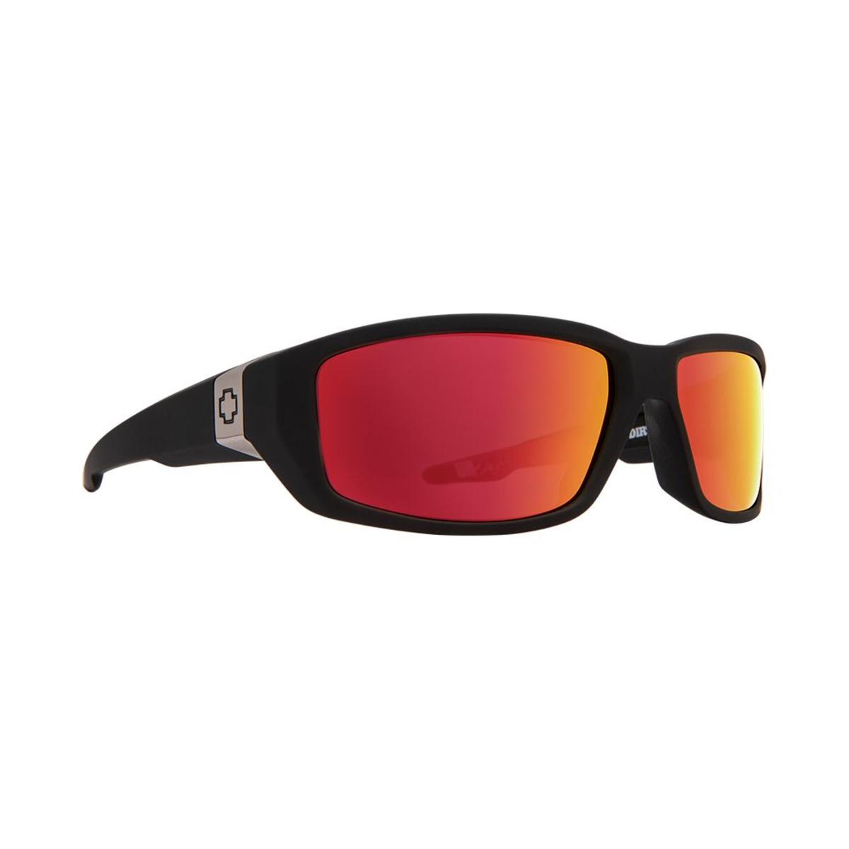  Spy Optic Dirty Mo Soft Matte Black - HD Plus Rose With Red Spectra Mirror