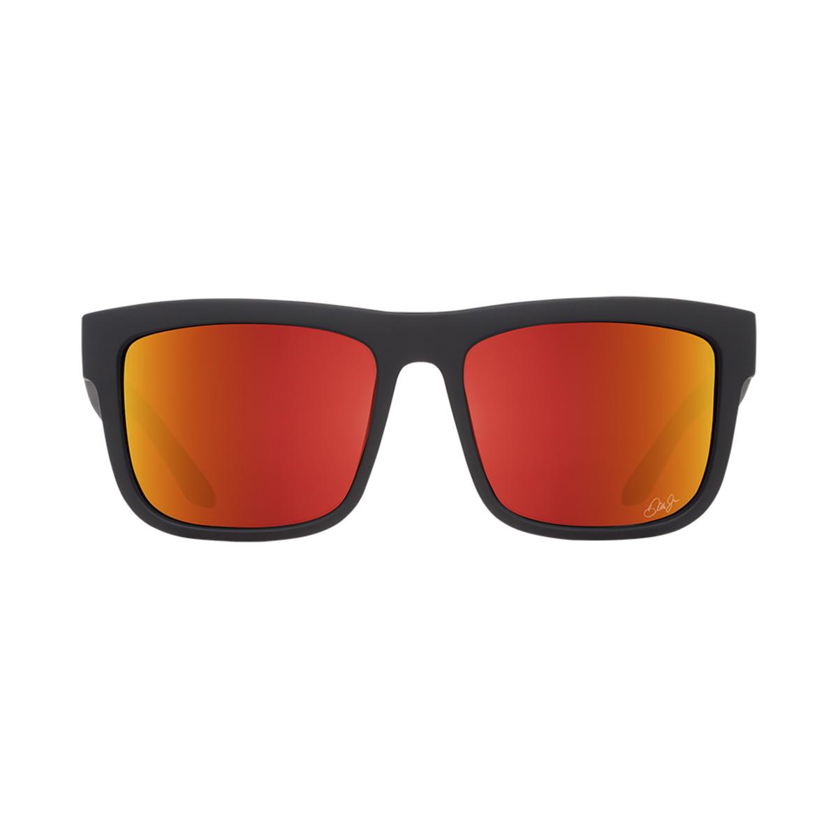  Spy Optic Discord Dale Jr Matte Black - HD Plus Gray Green With Orange Spectra Mirror