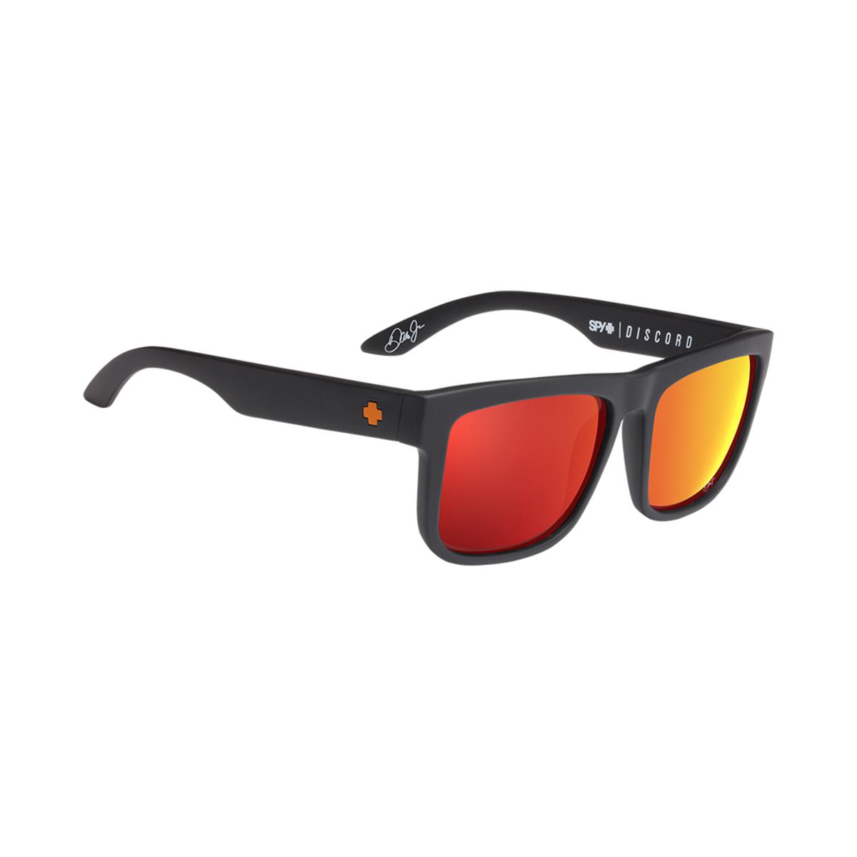  Spy Optic Discord Dale Jr Matte Black - HD Plus Gray Green With Orange Spectra Mirror