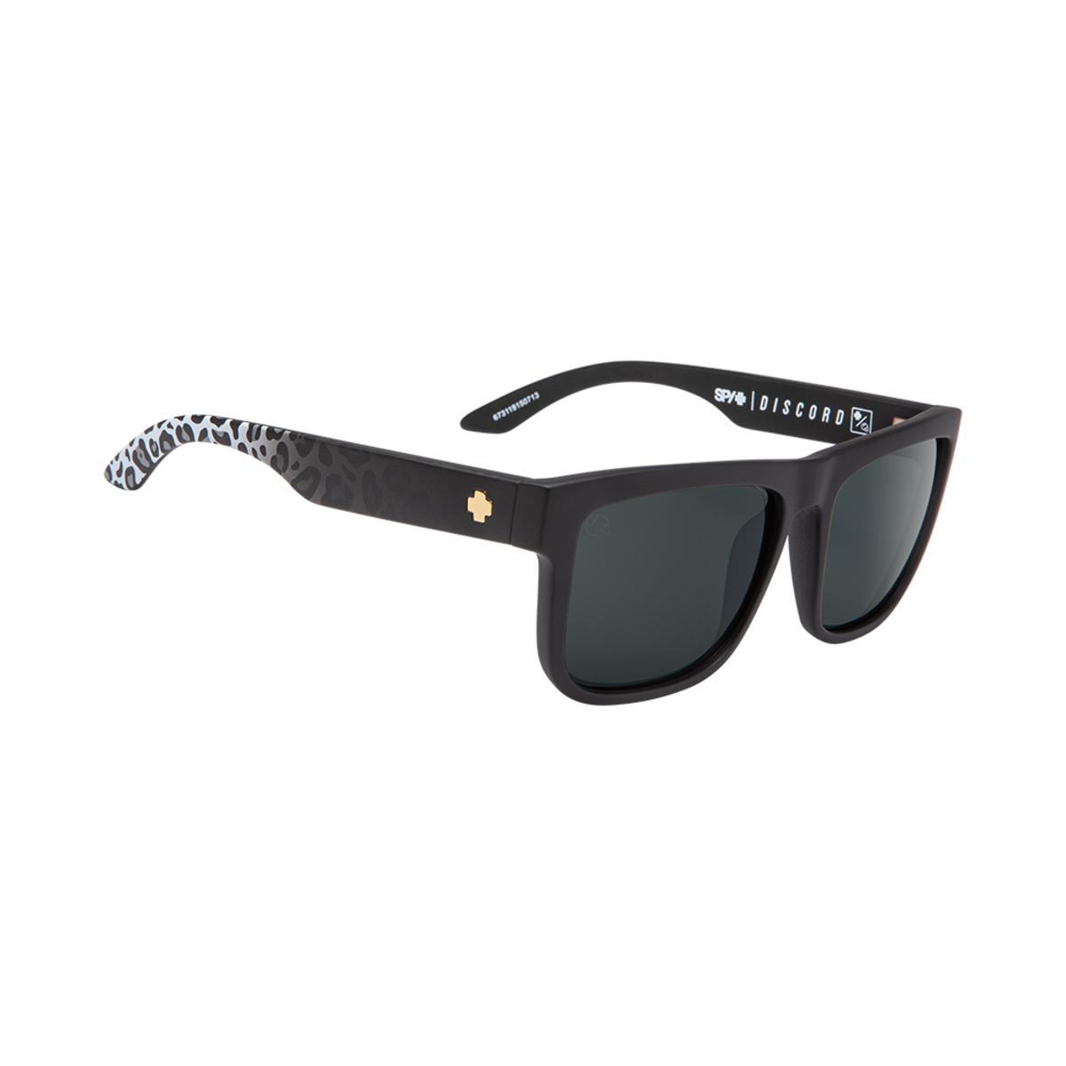  Spy Optic Discord Matte Black Leopard Fade - HD Plus Gray Green With Silver Light Spectra Mirror