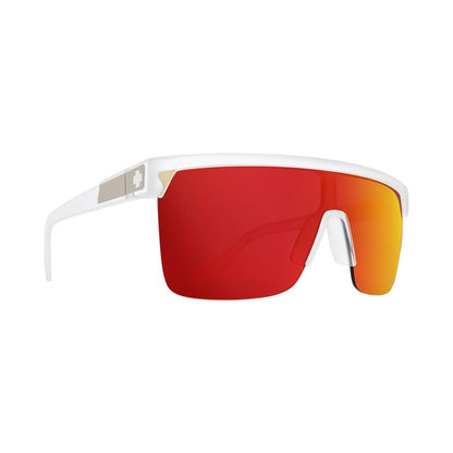  Spy Optic Flynn 5050 Matte Crystal - HD Plus Gray Green With Red Spectra Mirror