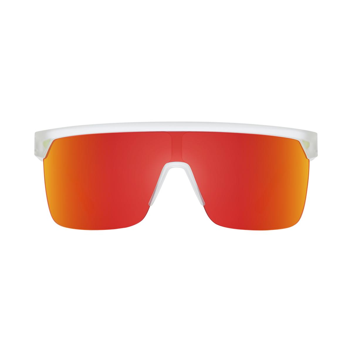  Spy Optic Flynn 5050 Matte Crystal - HD Plus Gray Green With Red Spectra Mirror