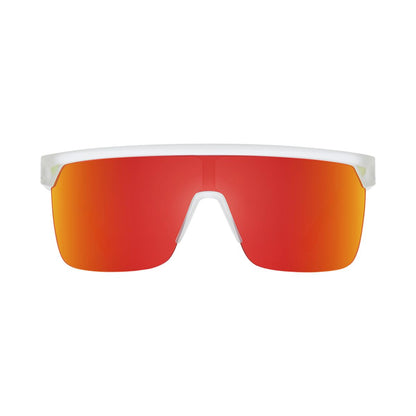  Spy Optic Flynn 5050 Matte Crystal - HD Plus Gray Green With Red Spectra Mirror
