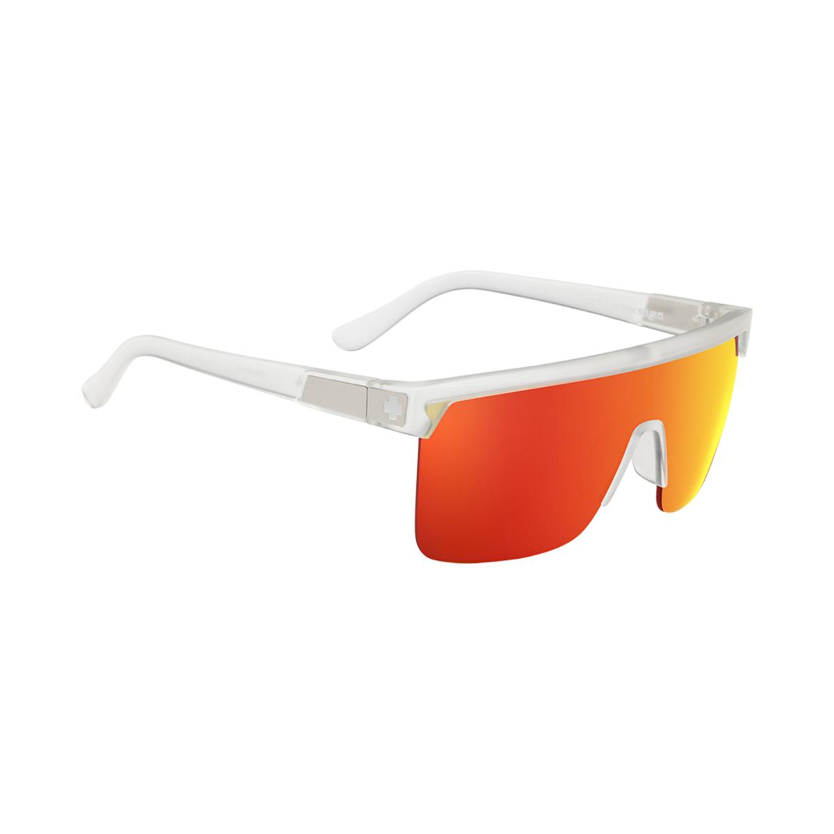  Spy Optic Flynn 5050 Matte Crystal - HD Plus Gray Green With Red Spectra Mirror