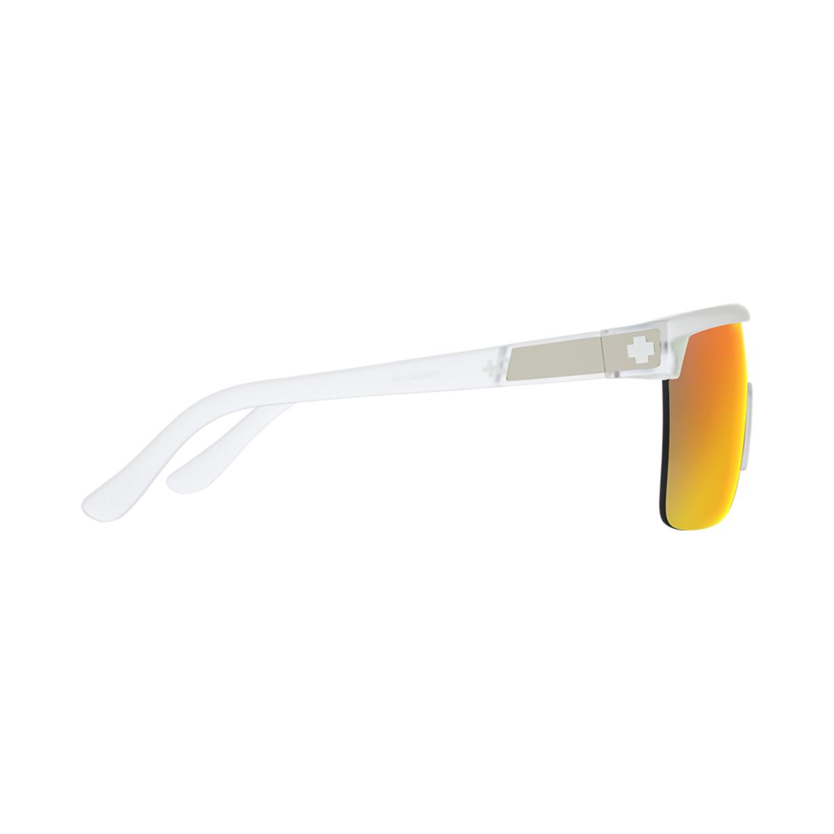  Spy Optic Flynn 5050 Matte Crystal - HD Plus Gray Green With Red Spectra Mirror