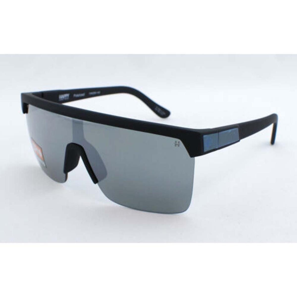  Spy Optic Flynn 5050 Soft Matte Black - Happy Gray Green Polar With Silver Spectra Mirror