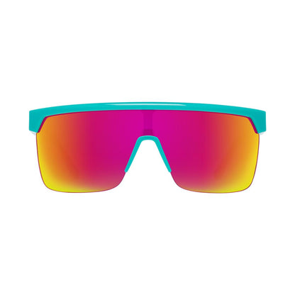  Spy Optic Flynn 5050 Teal - HD Plus Gray Green With Pink Spectra Mirror