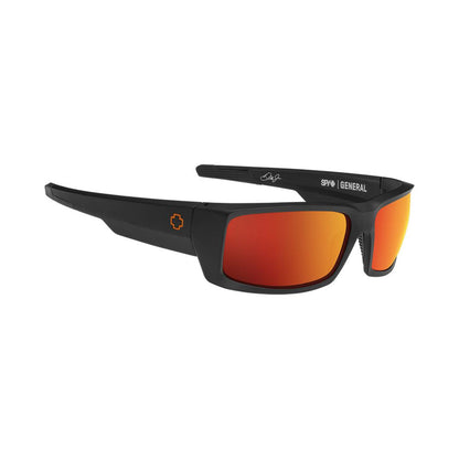  Spy Optic General SPY + Dale Jr Matte Black - HD Plus Gray Green With Orange Spectra Mirror
