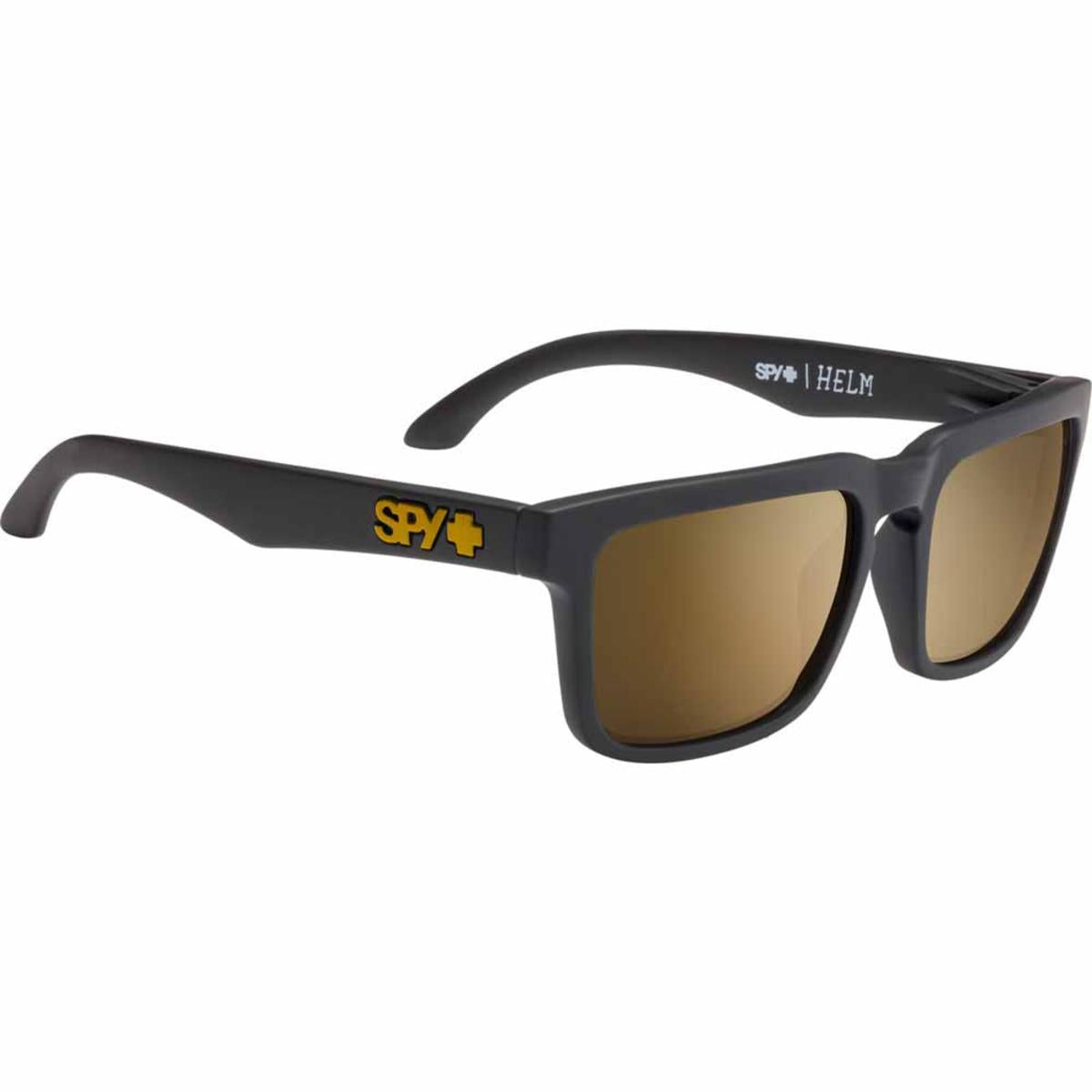 Spy Optic Helm Af Soft Matte Black - Happy Bronze With Gold Spectra Mirror