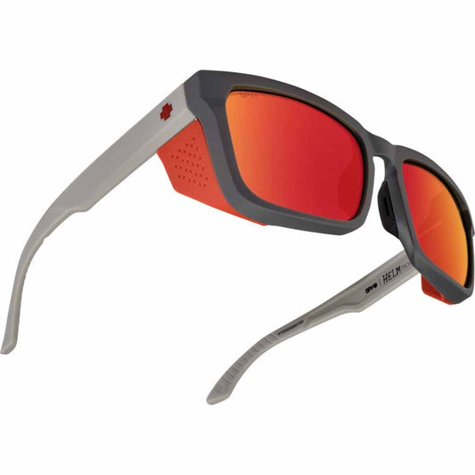  Spy Optic Helm Tech Dark Gray Tan - Happy Gray Green Red Spectra Mirror
