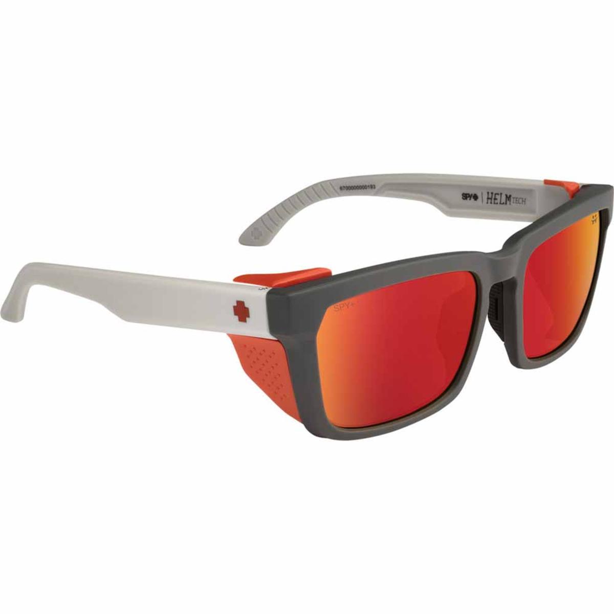  Spy Optic Helm Tech Dark Gray Tan - Happy Gray Green Red Spectra Mirror