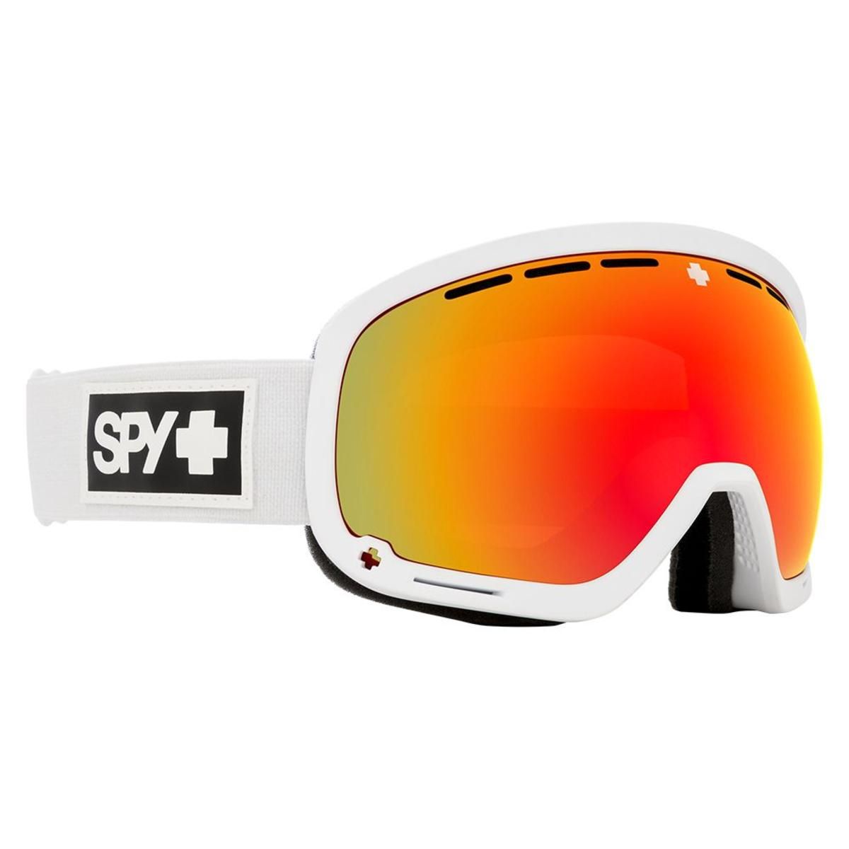  Spy Optic Marshall Snow Goggle Matte White - HD Plus Bronze W/Red Spectra Mirror + HD Plus LL Yellow W/Green Spectra Mirror