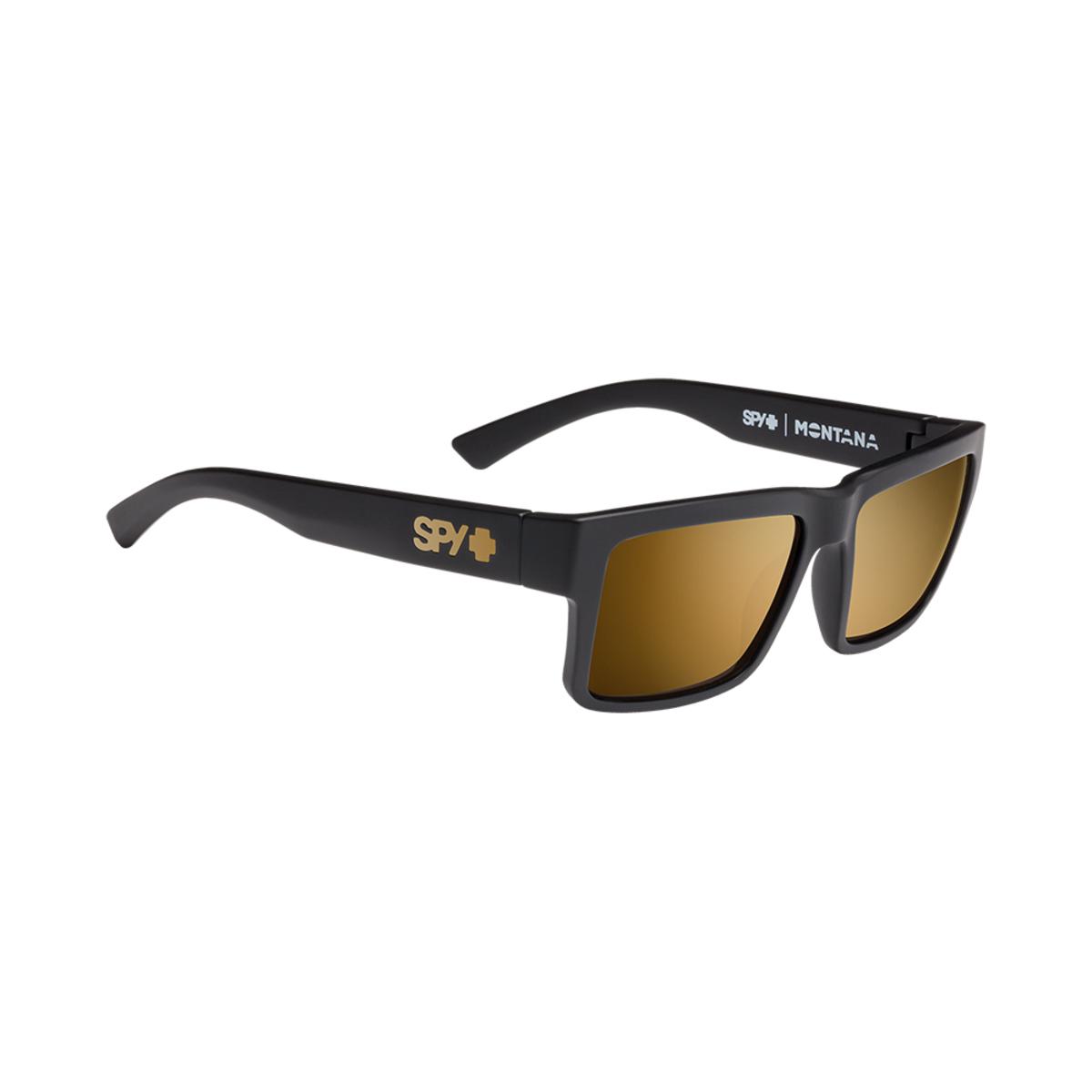  Spy Optic Montana Soft Matte Black - HD Plus Bronze With Gold Spectra Mirror