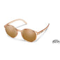  Suncloud Injection Low Key Polarized Brown Sunglasses - Crystal Peach Frame