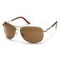  Suncloud Metals Aviator Gold Polarized Brown Sunglasses
