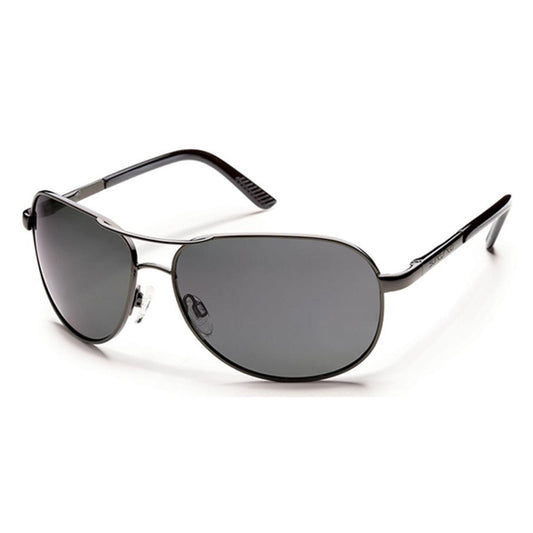  Suncloud Metals Aviator Gunmetal Polarized Gray Sunglasses