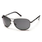  Suncloud Metals Aviator Gunmetal Polarized Gray Sunglasses