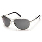  Suncloud Metals Aviator Silver Polarized Gray Sunglasses