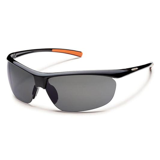  Suncloud Rimless Zephyr Black Polarized Gray Sunglasses
