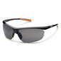  Suncloud Rimless Zephyr Black Polarized Gray Sunglasses