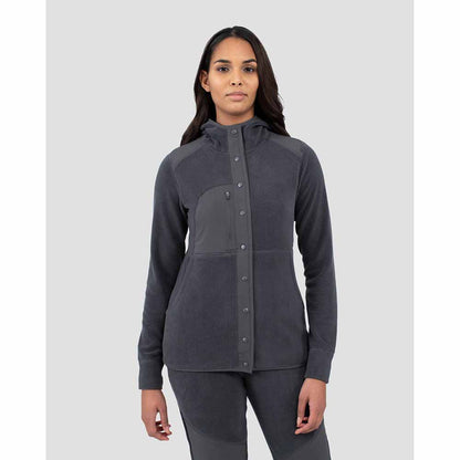  Terramar Womens C-Suite Mammoth Sherpa Fleece Mid-Layer Snap Full Zip Jacket